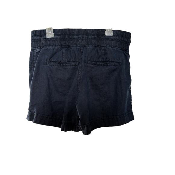 Athleta Cabo Linen Shorts 4” Navy Blue 4 Pockets Womens Size 2 Sailor Nautical - Picture 2 of 3
